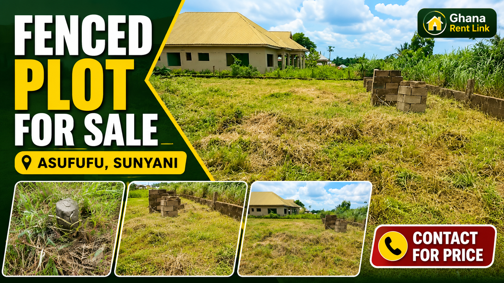 Fenced Plot for Sale at Asufufu, Sunyani