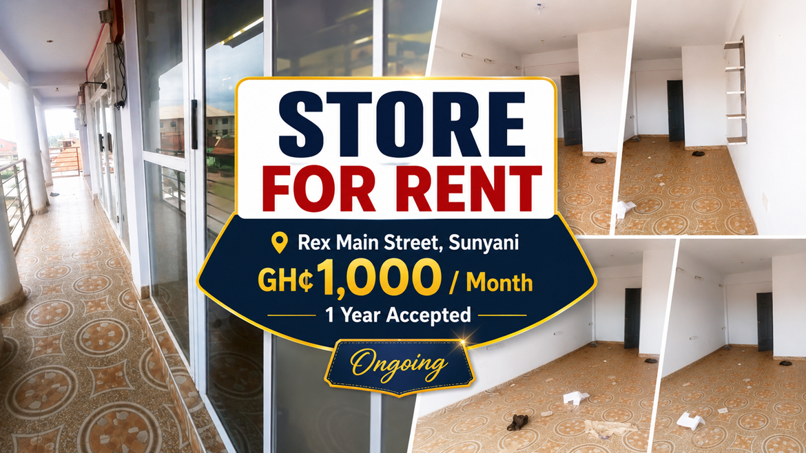 Store for Rent at Rex, Sunyani — GH¢1,000 Monthly
