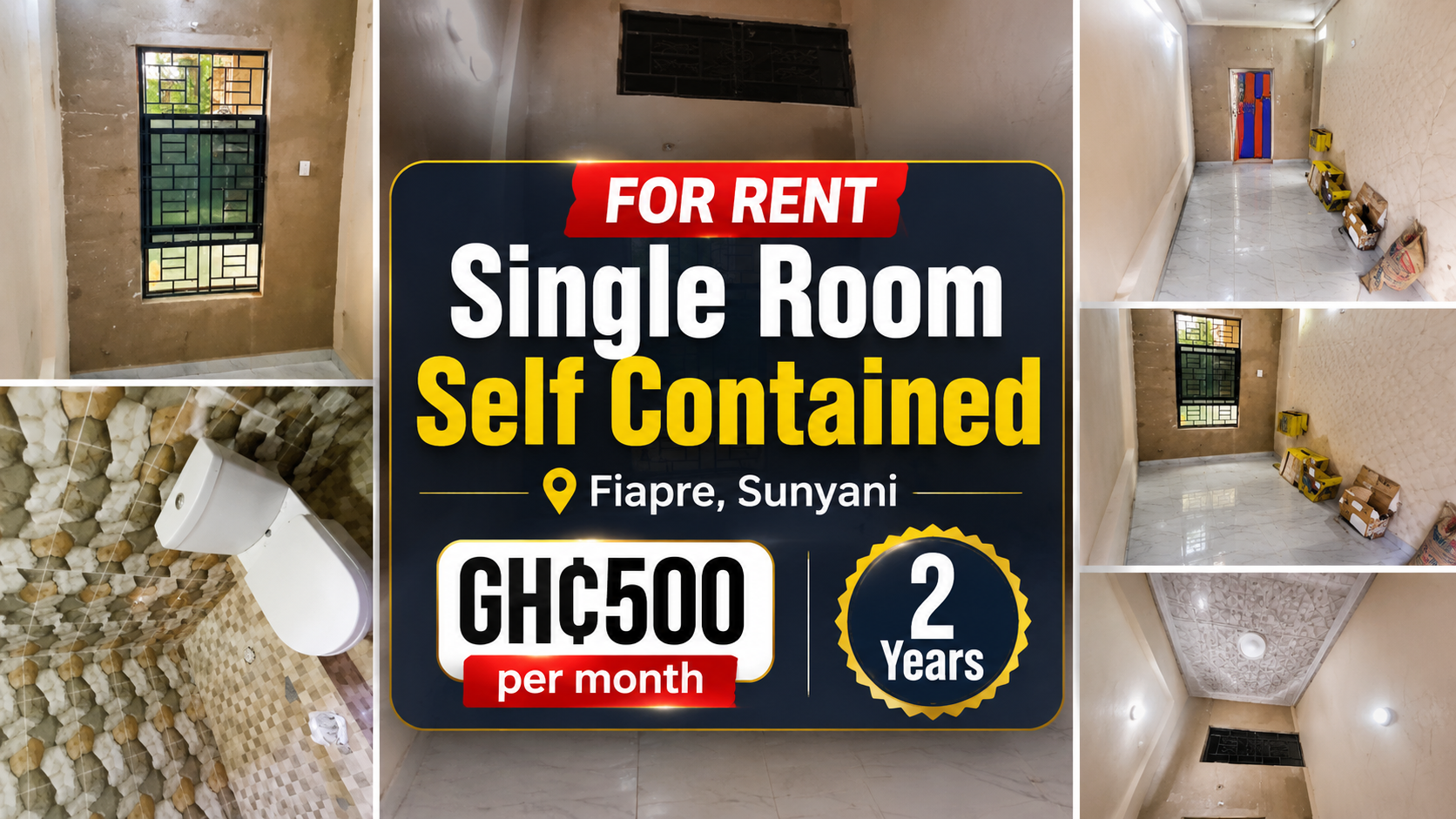 Single Room Self-Contained for Rent at Fiapre, Sunyani