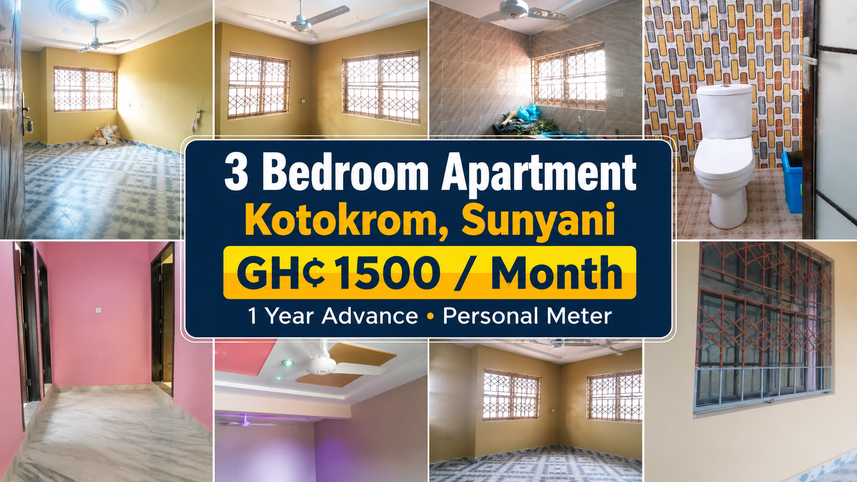 3-Bedroom Apartment for Rent at Kotokrom, Sunyani