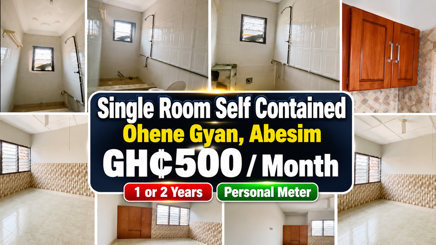 Single Room Self-Contained for Rent at Ohene Gyan, Abesim