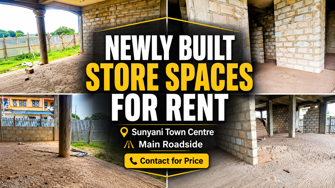 Newly Built Store Spaces for Rent in Sunyani Town Centre