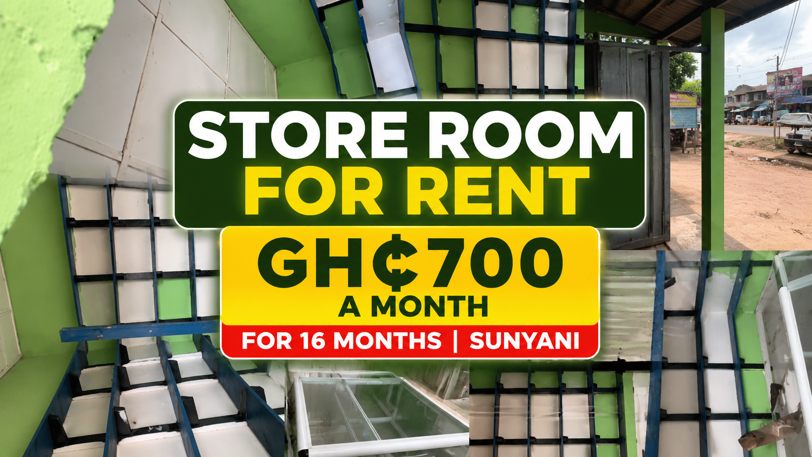 Store Room for Rent in Sunyani – GH¢700/Month