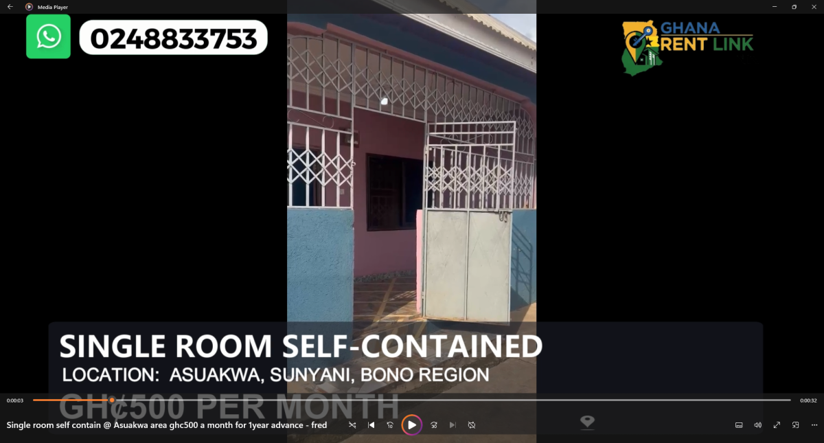 Single Room Self-Contained Apartment for Rent in Asuakwa