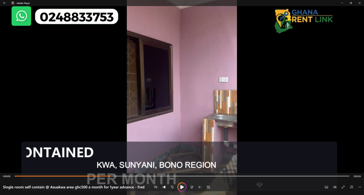 Single Room Self-Contained Apartment for Rent in Asuakwa