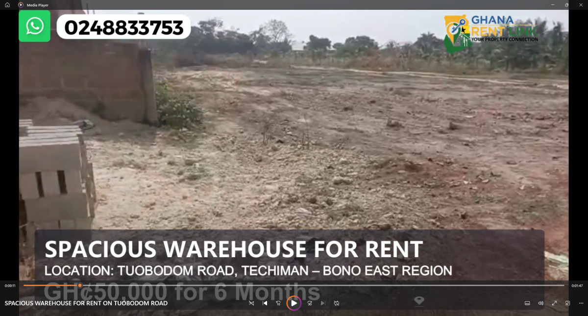 Warehouse for Rent on Tuobodom Road