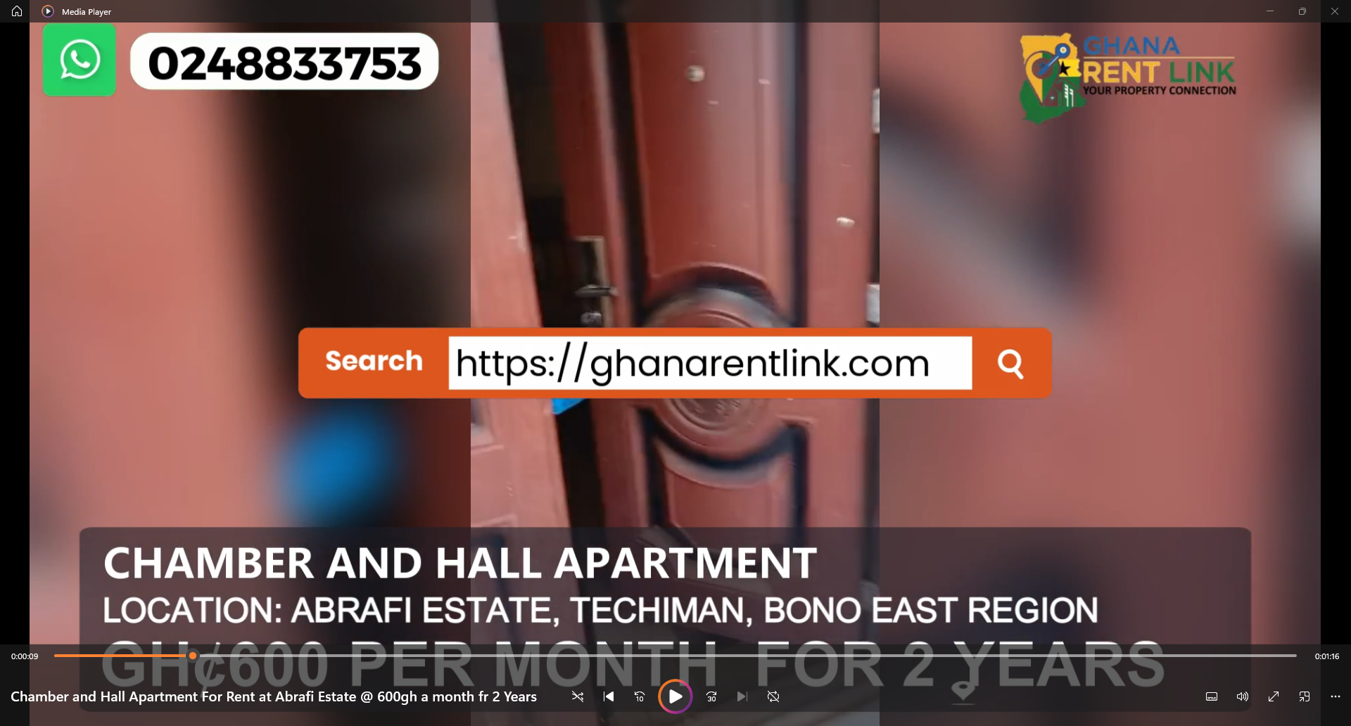 Chamber and Hall Apartment for Rent
