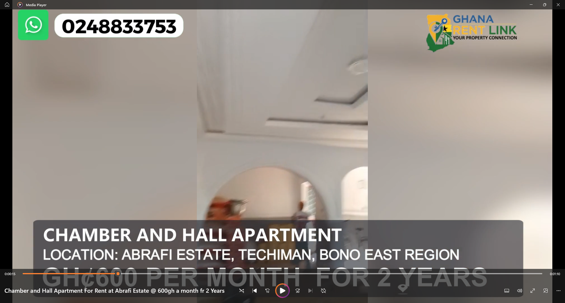 Chamber and Hall Apartment for Rent