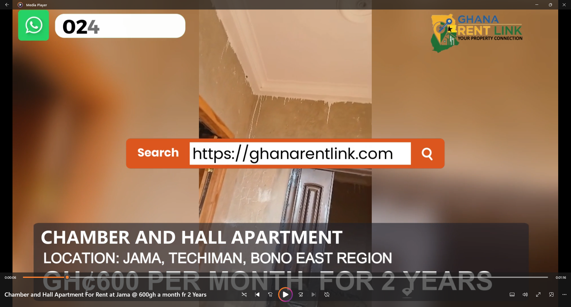 Chamber and Hall Apartment for Rent