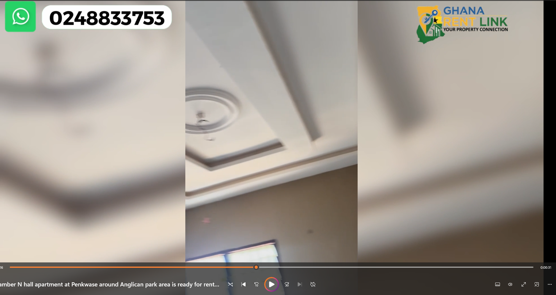 Chamber & Hall Apartment for Rent in Penkwase