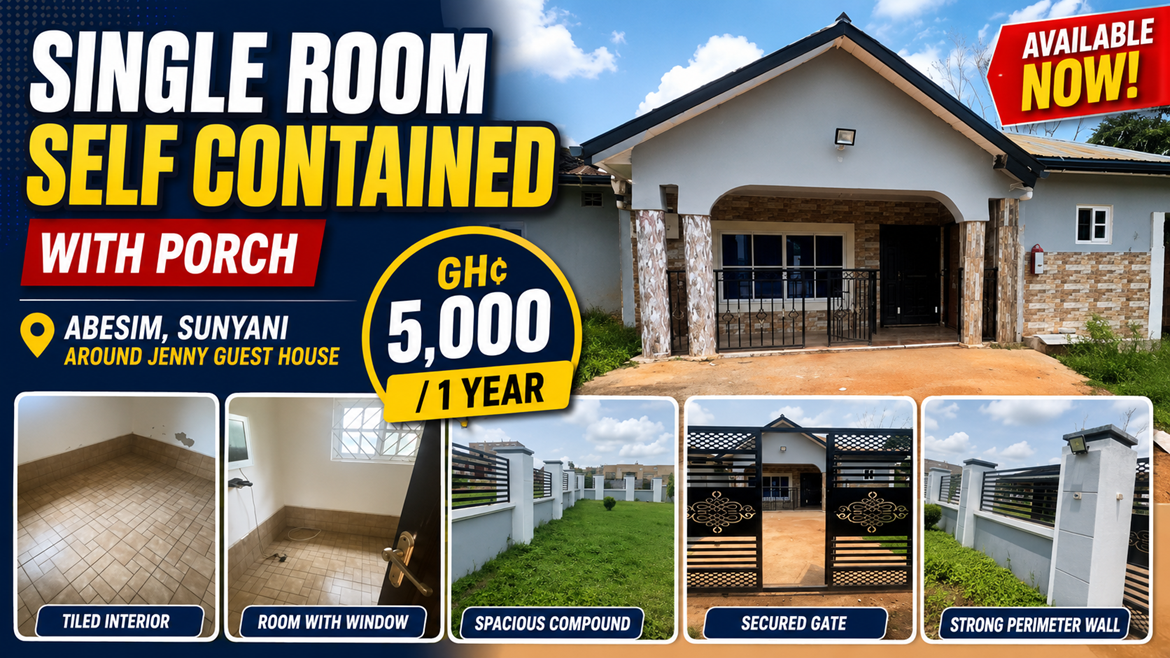 Single Room Self-Contained for Rent at Abesim, Sunyani